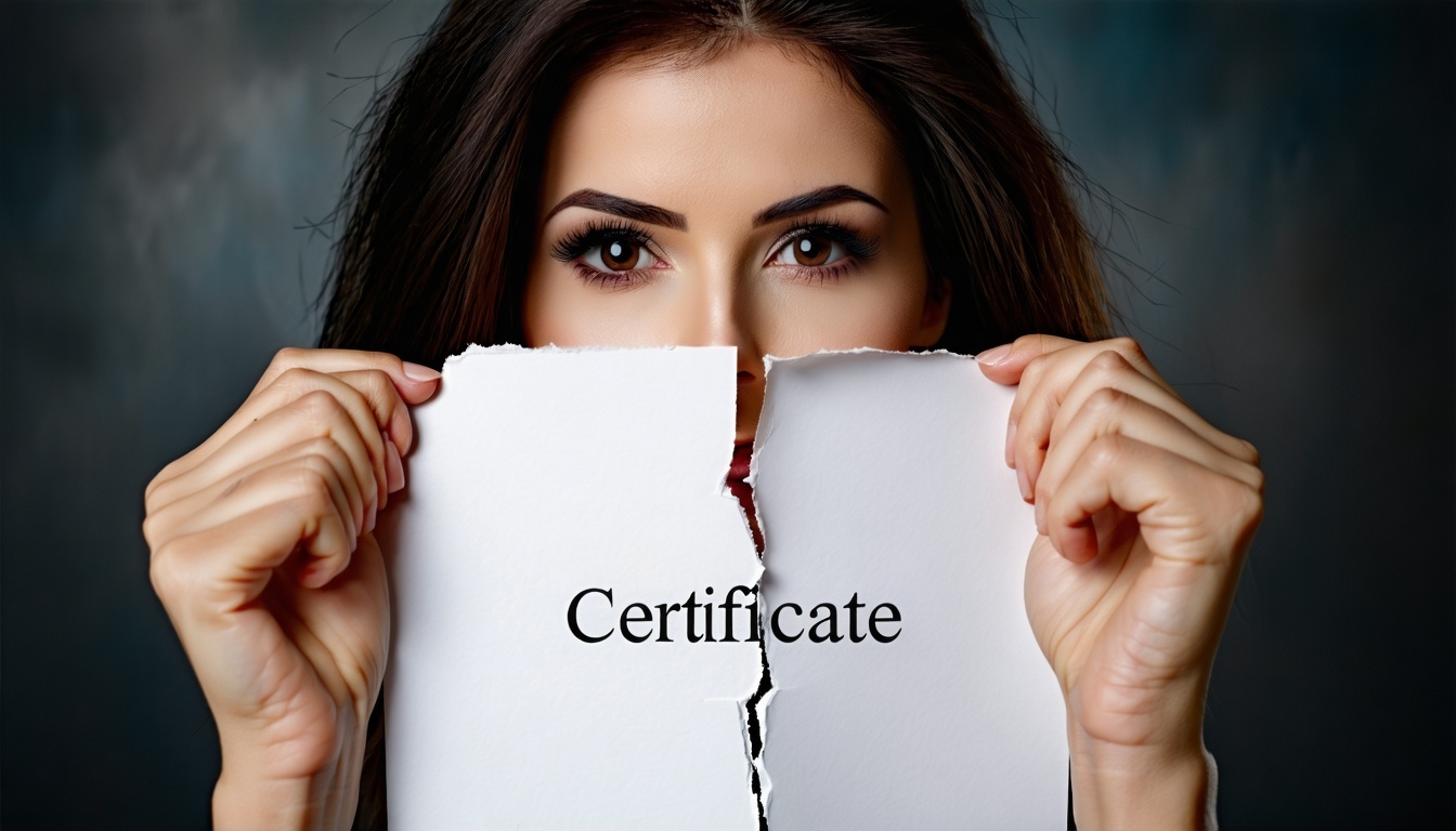 A nő finom, mégis határozott keze egy ropogós, hivatalosnak tűnő papírlap szélét markolja, amelyen vastag, hivatalos betűkkel az 